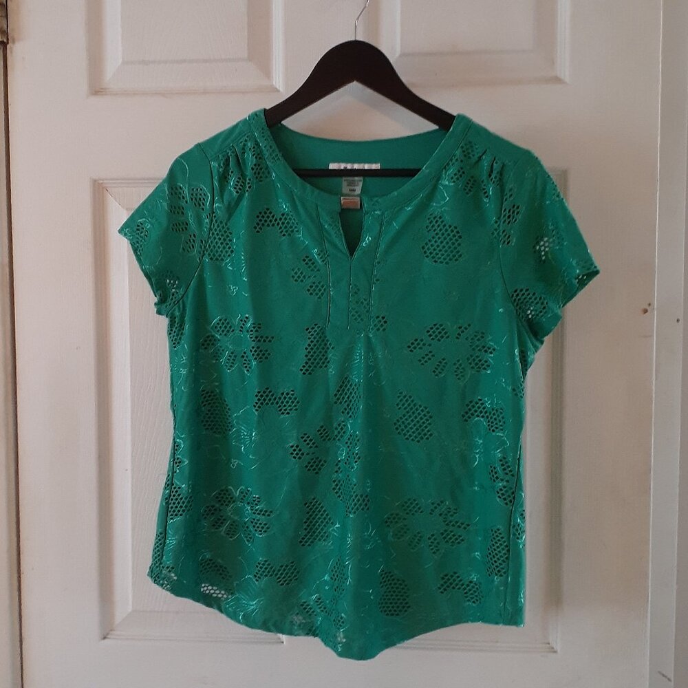 TanJay Emerald Green Summer Top, Size M